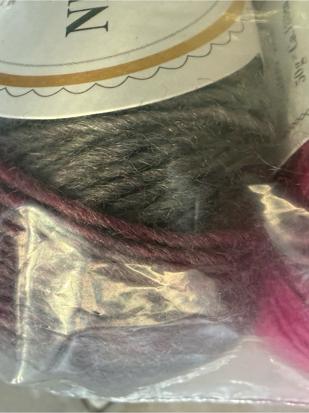 NICEEC Multicolor Gradient Rainbow Wool Yarn Bundle - Purple, Pink, Gray - Picture 5 of 10